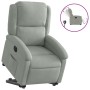 Sillón eléctrico reclinable elevable de terciopelo gris claro de , Sillones - Ref: Foro24-3204322, Precio: 327,60 €, Descuent...