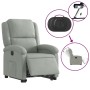 Sillón eléctrico reclinable elevable de terciopelo gris claro de , Sillones - Ref: Foro24-3204322, Precio: 306,99 €, Descuent...