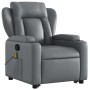 Sillón reclinable de masaje de pie cuero artificial gris de , Sillones - Ref: Foro24-3204554, Precio: 319,32 €, Descuento: %