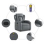 Sillón reclinable de masaje de pie cuero artificial gris de , Sillones - Ref: Foro24-3204554, Precio: 319,32 €, Descuento: %