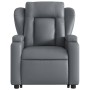 Sillón reclinable de masaje de pie cuero artificial gris de , Sillones - Ref: Foro24-3204554, Precio: 319,32 €, Descuento: %