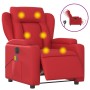 Sillón de masaje reclinable eléctrico de cuero artificial rojo de , Sillones - Ref: Foro24-3204542, Precio: 285,52 €, Descuen...