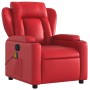 Sillón de masaje reclinable eléctrico de cuero artificial rojo de , Sillones - Ref: Foro24-3204542, Precio: 285,52 €, Descuen...