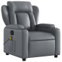 Sillón de masaje reclinable eléctrico cuero sintético gris de , Sillones - Ref: Foro24-3204540, Precio: 297,39 €, Descuento: %