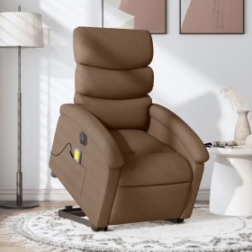 Sillón de masaje eléctrico reclinable elevable tela marrón de , Sillones - Ref: Foro24-3204018, Precio: 317,21 €, Descuento: %