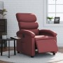 Sillón reclinable eléctrico de cuero sintético rojo tinto de , Sillones - Ref: Foro24-3204030, Precio: 254,61 €, Descuento: %