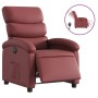 Sillón reclinable eléctrico de cuero sintético rojo tinto de , Sillones - Ref: Foro24-3204030, Precio: 254,61 €, Descuento: %