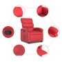 Sillón reclinable elevable cuero artificial rojo de , Sillones - Ref: Foro24-3204045, Precio: 274,83 €, Descuento: %