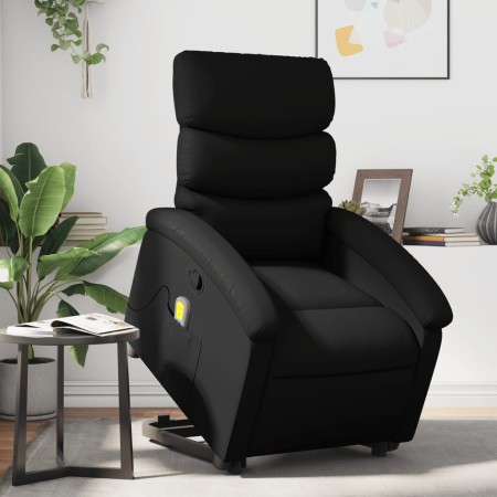 Black Artificial Leather Foot Massage Recliner by , Armchairs - Ref: Foro24-3204047, Price: 258,25 €, Discount: %