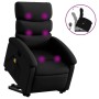 Black Artificial Leather Foot Massage Recliner by , Armchairs - Ref: Foro24-3204047, Price: 258,25 €, Discount: %