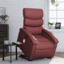 Sillón reclinable de masaje de pie cuero artificial rojo tinto de , Sillones - Ref: Foro24-3204051, Precio: 270,56 €, Descuen...