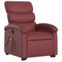 Sillón reclinable de masaje de pie cuero artificial rojo tinto de , Sillones - Ref: Foro24-3204051, Precio: 270,56 €, Descuen...