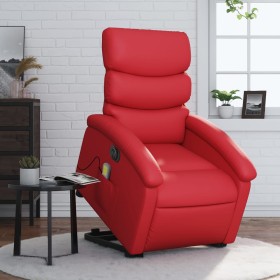 Sillón de majaje elevable eléctrico cuero artificial rojo de , Sillones - Ref: Foro24-3204066, Precio: 309,99 €, Descuento: %