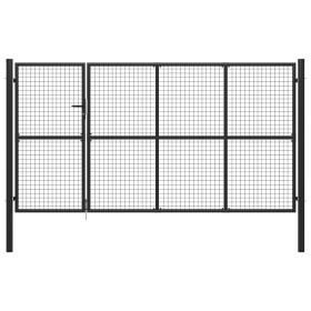 Anthracite gray steel garden gate 350x150 cm by vidaXL, garden gates - Ref: Foro24-144325, Price: 560,99 €, Discount: %