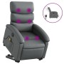 Gray synthetic leather electric lift massage chair by , Armchairs - Ref: Foro24-3204064, Price: 303,88 €, Discount: %