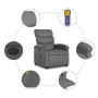 Gray synthetic leather electric lift massage chair by , Armchairs - Ref: Foro24-3204064, Price: 303,88 €, Discount: %