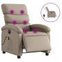 Cappuccino Synthetic Leather Electric Massage Recliner by , Armchairs - Ref: Foro24-3204039, Price: 288,51 €, Discount: %