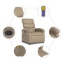 Cappuccino Synthetic Leather Electric Massage Recliner by , Armchairs - Ref: Foro24-3204039, Price: 288,51 €, Discount: %