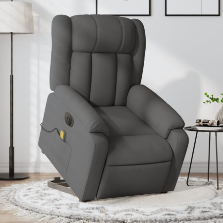 Liftable reclining electric massage chair dark gray fabric by , Armchairs - Ref: Foro24-3205353, Price: 330,57 €, Discount: %