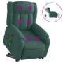 Electric massage chair with adjustable recliner, dark green fabric by , Armchairs - Ref: Foro24-3205358, Price: 367,66 €, Dis...