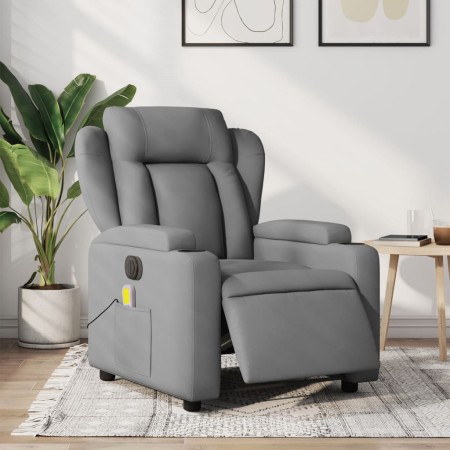 Sillón reclinable de masaje eléctrico tela gris claro de , Sillones - Ref: Foro24-3204470, Precio: 272,75 €, Descuento: %