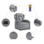 Sillón reclinable de masaje eléctrico tela gris claro de , Sillones - Ref: Foro24-3204470, Precio: 272,75 €, Descuento: %