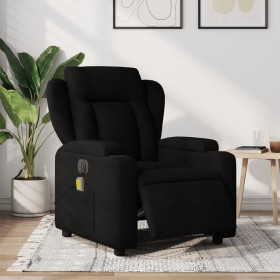 Black Fabric Electric Massage Recliner by , Armchairs - Ref: Foro24-3204472, Price: 261,08 €, Discount: %