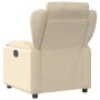 Sillón reclinable de masaje eléctrico tela color crema de , Sillones - Ref: Foro24-3204479, Precio: 290,59 €, Descuento: %