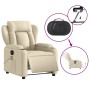 Cream fabric electric massage recliner by , Armchairs - Ref: Foro24-3204479, Price: 290,59 €, Discount: %