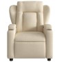 Sillón reclinable de masaje eléctrico tela color crema de , Sillones - Ref: Foro24-3204479, Precio: 290,59 €, Descuento: %