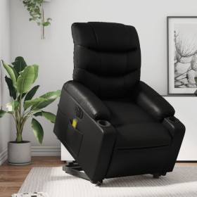 Sillón de masaje elevable eléctrico cuero sintético negro de , Sillones - Ref: Foro24-3206620, Precio: 326,93 €, Descuento: %