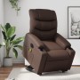 Brown synthetic leather electric lift massage chair by , Armchairs - Ref: Foro24-3206622, Price: 356,03 €, Discount: %