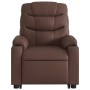 Brown synthetic leather electric lift massage chair by , Armchairs - Ref: Foro24-3206622, Price: 356,03 €, Discount: %