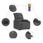 Silla de masaje reclinable de pie de tela gris oscuro de , Sillones - Ref: Foro24-3206655, Precio: 330,64 €, Descuento: %