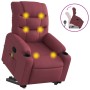 Red fabric liftable massage recliner by , Armchairs - Ref: Foro24-3206657, Price: 311,99 €, Discount: %