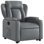 Sillón reclinable elevable eléctrico de cuero sintético gris de , Sillones - Ref: Foro24-3204561, Precio: 351,71 €, Descuento: %