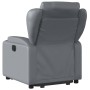 Sillón reclinable elevable eléctrico de cuero sintético gris de , Sillones - Ref: Foro24-3204561, Precio: 351,71 €, Descuento: %