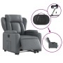 Sillón reclinable elevable eléctrico de cuero sintético gris de , Sillones - Ref: Foro24-3204561, Precio: 351,71 €, Descuento: %