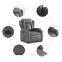 Sillón reclinable elevable eléctrico de cuero sintético gris de , Sillones - Ref: Foro24-3204561, Precio: 351,71 €, Descuento: %