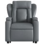 Sillón reclinable elevable eléctrico de cuero sintético gris de , Sillones - Ref: Foro24-3204561, Precio: 351,71 €, Descuento: %