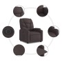 Sillón reclinable eléctrico tela marrón oscuro de , Sillones - Ref: Foro24-3204577, Precio: 256,37 €, Descuento: %