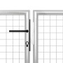 Silver steel garden gate 400x100 cm by vidaXL, garden gates - Ref: Foro24-144347, Price: 370,73 €, Discount: %