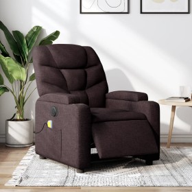 Sillón reclinable de masaje eléctrico tela marrón oscuro de , Sillones - Ref: Foro24-3204589, Precio: 318,99 €, Descuento: %