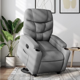 Sillón reclinable elevable de tela gris claro de , Sillones - Ref: Foro24-3204596, Precio: 297,95 €, Descuento: %