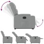 Sillón reclinable elevable de tela gris claro de , Sillones - Ref: Foro24-3204596, Precio: 288,10 €, Descuento: %