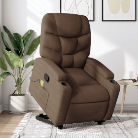 Brown Fabric Foot Recliner Massage Chair by , Armchairs - Ref: Foro24-3204612, Price: 421,99 €, Discount: %