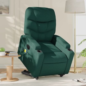 Electric massage chair reclining liftable dark green fabric by , Armchairs - Ref: Foro24-3204638, Price: 450,99 €, Discount: %