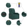 Sillón masaje eléctrico reclinable elevable tela verde oscuro de , Sillones - Ref: Foro24-3204638, Precio: 450,99 €, Descuent...