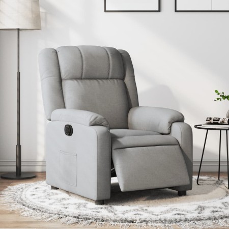 Sillón reclinable eléctrico tela gris claro de , Sillones - Ref: Foro24-3205178, Precio: 254,22 €, Descuento: %