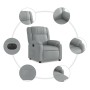 Sillón reclinable eléctrico tela gris claro de , Sillones - Ref: Foro24-3205178, Precio: 254,22 €, Descuento: %